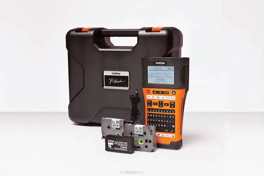 Zestaw Brother P-Touch E550WNIP - drukarka PT-E550 plus tasiemki TZe i bateria oraz walizka