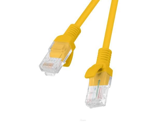 Patchcord Lanberg UTP kat.6 0,25m pomarańczowy