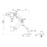 Uchwyt biurkowy do monitorów Neomounts DS70S-950WH1 17