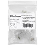 Wtyk QOLTEC przelotowy złącze RJ45 | CAT5e | UTP | Pass Through | Pozłacane styki | 10 sztuk - 3
