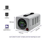 Stabilizator napięcia AVR Qoltec 1000VA - 4