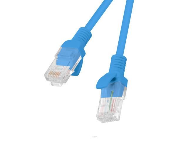 Patchcord Lanberg UTP kat.5e 0,5m niebieski 10-Pack