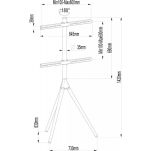 Stojak podłogowy Techly 32''-65'', 35kg Tripod Drewno - 7