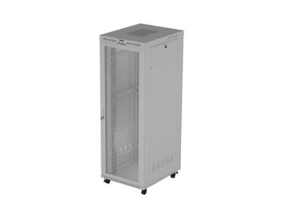 Szafa instalacyjna Rack stojąca 19" 47U 800x1000 Drzwi Perforowane szara Lanberg (flat pack) LCD V2