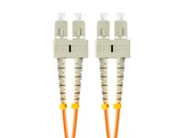 Patchcord światłowodowy Lanberg MM SC/UPC-SC/UPC DUPLEX 3.0mm OM2 50/125 LSZH 2m pomarańczowy - 3