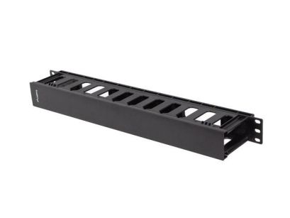 Organizer kabli Lanberg AK-1703-B 19" 1U plastikowy z zaślepką typ A czarny