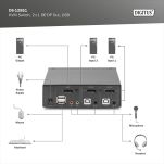 Przełącznik KVM DIGITUS 2 portowy DisplayPort, 4K 60Hz - 5