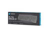 Klawiatura przewodowa Natec Discus 2 multimedialna slim USB czarna - 3