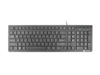 Klawiatura przewodowa Natec Discus 2 multimedialna slim USB czarna - 4