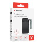 Dysk SSD zewnętrzny Verbatim Pocket SSD 1TB USB-C 3.2 Gen 2 czarny/szary - 3