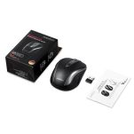 Mysz bezprzewodowa Perixx PERIMICE-721 optyczna 1600dpi 2.4 GHz, czarna, silent, cicha, bezklikowa - 5