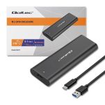 Obudowa/kieszeń Qoltec do dysków M.2 SATA SSD | NGFF | USB typ C - 2