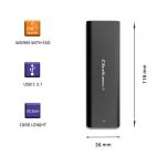 Obudowa/kieszeń Qoltec do dysków M.2 SATA SSD | NGFF | USB typ C - 3