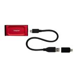 Dysk zewnętrzny SSD Kingston XS1000 1TB USB-C 3.2 Gen 2 (1050/1000 MB/s) Red - 3