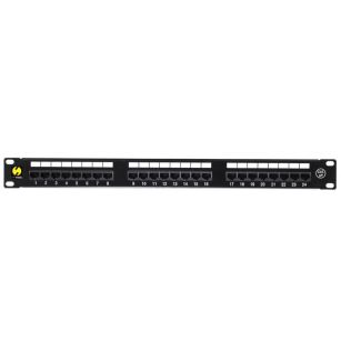 Patch panel 19'' Netrack 24-porty kat. 5e UTP, z półką