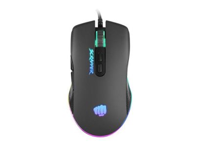 Mysz przewodowa Fury Scrapper optyczna Gaming 6400 DPI czarna RGB