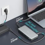 Stacja dokująca DIGITUS USB Typ C 11-portów 2x HDMI 1x DisplayPort 4K/60Hz DC-Jack 150W - 7