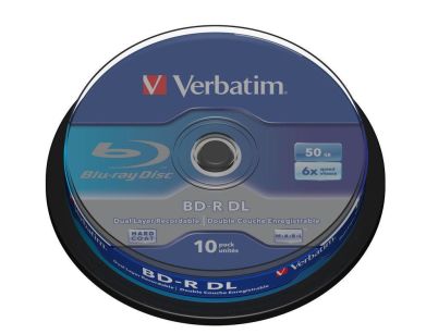 Płyty BD-R Verbatim 50 GB SL DataLife Cake 10