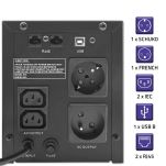 Zasilacz awaryjny UPS Qoltec Monolith | 1500VA | 900W | LCD | USB - 5