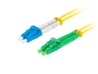 Patchcord światłowodowy Lanberg SM LC/APC-LC/UPC DUPLEX 3.0mm LSZH G657A1 2m żółty