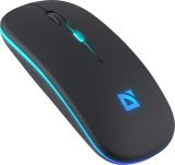 Mysz bezprzewodowa Defender TOUCH MM-997 optyczna 1600dpi 2.4 GHz + Bluetooth czarna RGB AKUMULATOR bezklikowa silent - 2