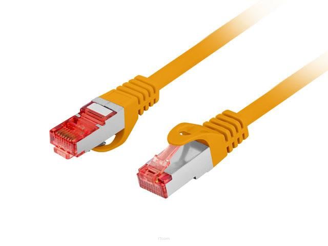 Patchcord Lanberg S/FTP kat.6 0,25m LSZH CU fluke passed pomarańczowy