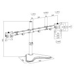 Uchwyt biurkowy podwójny LCD/LED LogiLink VESA 100x100, 13–32“ - 3