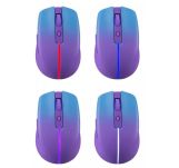 Mysz bezprzewodowa Defender MYSTERY MM-301 optyczna 1600dpi 2.4 GHz + Bluetooth fiolet AKUMULATOR bezklikowa silent - 2