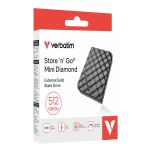 Dysk SSD zewnętrzny Verbatim Store 'n 'Go Mini Diamond 512GB USB-C 3.2 Gen 2 czarny - 2