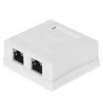 Gniazdo kompletne natynkowe 2 x RJ45 8p8c FTP kat. 6 LSA Netrack - 2