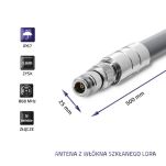 Zestaw antena LoRa Qoltec 5.8 dBi + kabel zasilający - 3