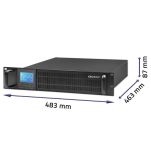 Zasilacz awaryjny UPS Qoltec RACK | 1kVA | 800W | LCD - 10