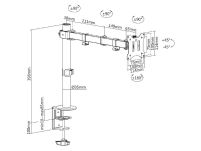 Uchwyt biurkowy do monitora Maclean MC-883 17-32