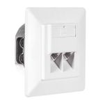 Gniazdo podtynkowe kompletne 2xRJ45 8p8c UTP Cat6 Netrack - 5