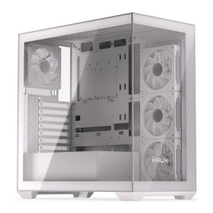 Obudowa KRUX Exo White ATX, z oknem, bez zasilacza, biała