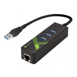 Karta sieciowa / Adapter Techly USB 3.0 na Gigabit RJ45 Hub 3x USB - 2