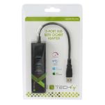 Karta sieciowa / Adapter Techly USB 3.0 na Gigabit RJ45 Hub 3x USB - 3