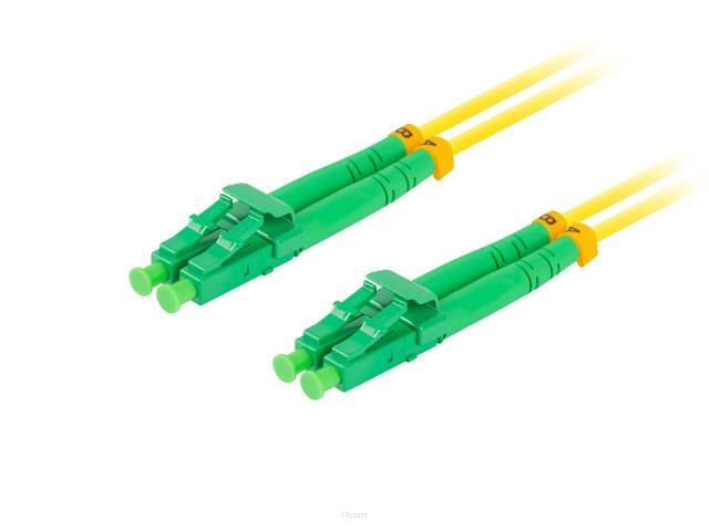 Patchcord światłowodowy Lanberg SM LC/APC-LC/APC DUPLEX 3.0mm LSZH G657A1 3m żółty