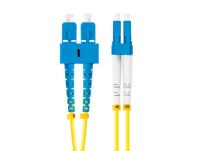 Patchcord światłowodowy Lanberg SM SC/UPC-LC/UPC DUPLEX 3.0mm LSZH G657A1 1m żółty - 2