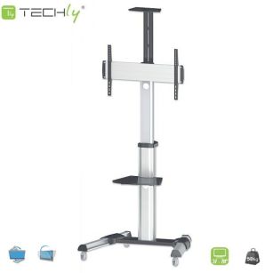 Stojak mobilny Techly 37"-70", 50kg regulowany, z półką