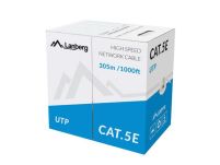 Kabel UTP Lanberg kat. 5e 305m drut CU szary - 2