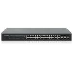 Switch zarządzalny Intellinet 24x 10/100/1000 Mbps PoE+ 370W+4x uplink Combo RJ45/SFP VLAN Rack 19