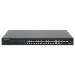 Switch zarządzalny Intellinet 24x 10/100/1000 Mbps PoE+ 370W+4x uplink Combo RJ45/SFP VLAN Rack 19