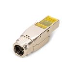 Wtyk RJ45 DIGITUS kat.6A, PoE++, 10GbE, ekranowany, metalowy, beznarzędziowy, AWG 27-22,linka/drut - 2
