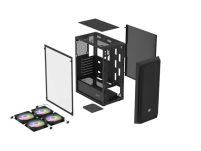 Obudowa Fury SHOBO SH4F RGB ATX Midi Tower z oknem czarna - 2