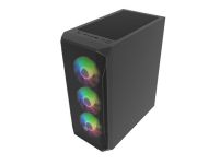 Obudowa Fury SHOBO SH4F RGB ATX Midi Tower z oknem czarna - 14