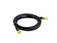Patchcord Lanberg S/FTP kat.6A 10m LSZH CU fluke passed czarny - 2
