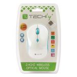 Mysz bezprzewodowa Techly 1600dpi optyczna biało-niebieska - 4