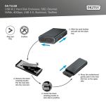 Obudowa DIGITUS USB 4.0 Typ C na dysk SSD M.2 NVMe 40Gbps aluminiowa, beznarzędziowa - 5
