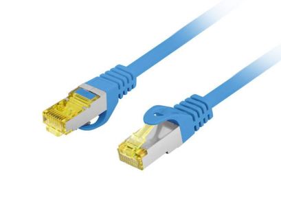 Patchcord Lanberg S/FTP kat.6A 20m LSZH CU fluke passed niebieski